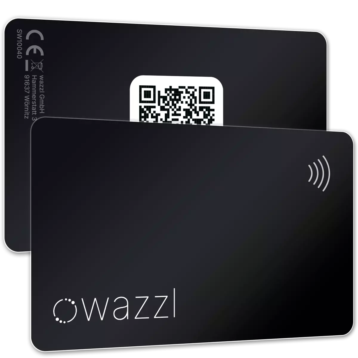 Smartcard nera - Biglietto da visita digitale con codice QR (profilo)